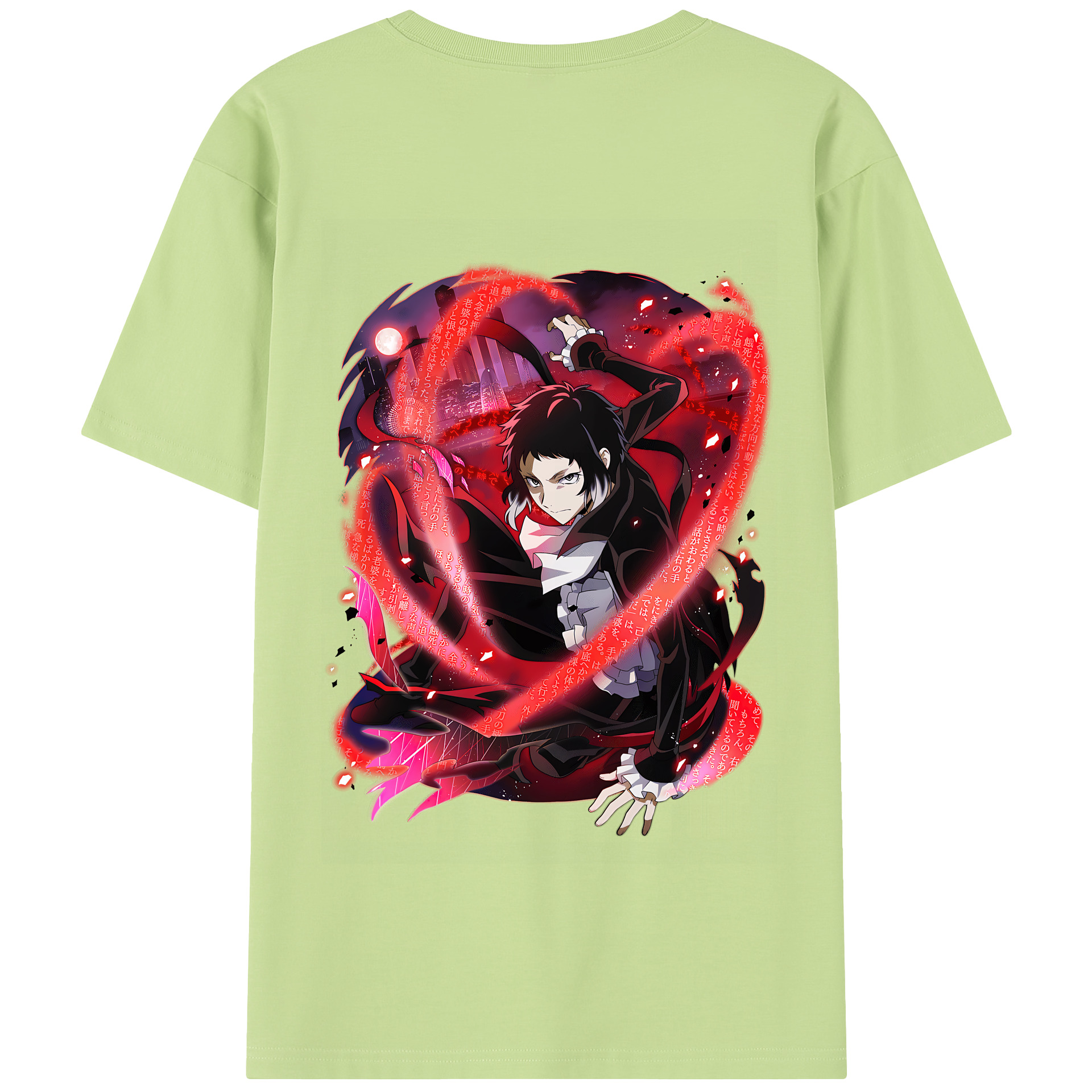 （画像用） 文豪ストレイドッグス Bungo Stray Dogs 綿100％半袖Tシャツ（背面プリント）